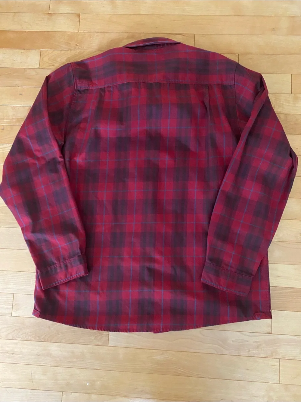 The North Face Red Plaid Long-Sleeve Snap Button-Down Shirt